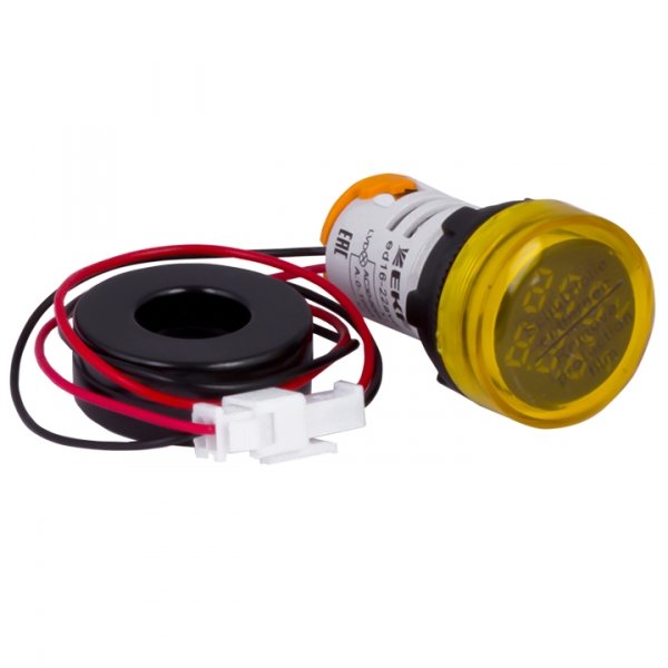 EKF PROxima Индикатор значения тока и напряжения желтый ED16-22AVD 100А