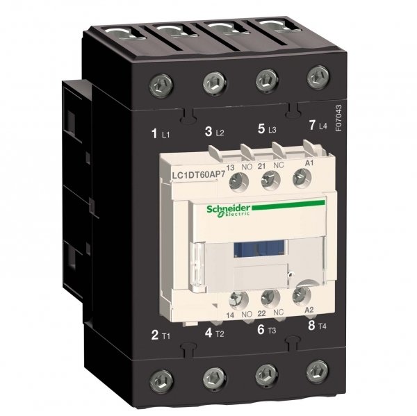 SE Contactors D Контактор 4Р Everlink AC1 415В 60A катушка управления 230В AC 50/60Гц LC1DT60AP7