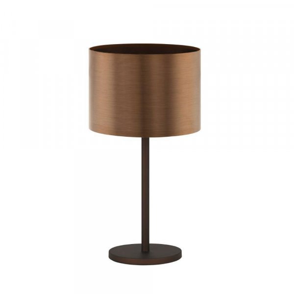 Eglo 39394 Настольная лампа SAGANTO, 1х60W(E27), ?350, H660, основа ?230, сталь, коричневый/пластик