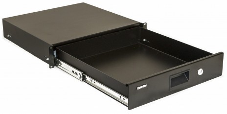 Hyperline TDR3-2U-460-RAL9004 Полка (ящик) для документов 2U, 88х483х460мм (ВхШхГ), цвет черный (RAL 9004) 481716