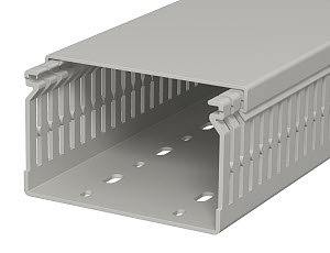 Купить OBO Bettermann Кабель-канал перфорированный распределительный LK4 N 60x100x2000 мм (перфокороб) ПВХ, серый RAL7030 6178211