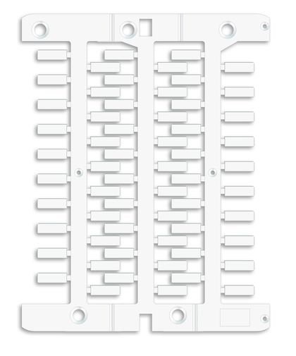 DKC Маркировка для провода, жесткая, для трубочек. 4х12мм. Белая NUT12