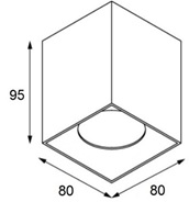 Купить Quest Light Светильник накладной, черный, под лампу GU10, IP20 Tubo Square 01 black