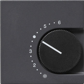 Купить Gira S-55 Антрацит Накладка для регулятора температуры пола с поворотной ручкой 149028