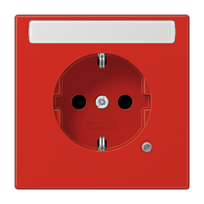 JUNG SCHUKO розетка с полем для надписи 9x58 мм, красный LS1520BFNAKORT