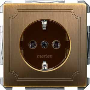 Купить SE Merten SD Античная латунь Розетка 16А с з/к б/шт MTN2401-4143