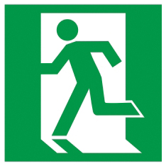 IEK Самокл. этик. 50х50мм "Выход здесь" (левосторонний)