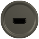 Legrand Celiane2 Графит Накладка розетки HDMI 067816