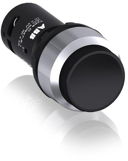 ABB Кнопка CP3-30B-10 черная с выступающей клавишей без фиксации 1НО 1SFA619102R3016