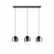 Eglo 390104 Подвесной светильник HL/3 E27 black/black-transp.'BULCIAGO' Eglo 390104 Подвесной светильник HL/3 E27 black/black-transp.'BULCIAGO'