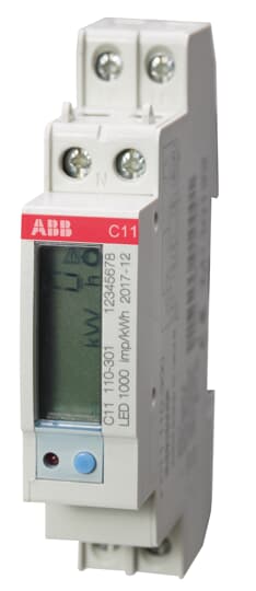 ABB Счетчик 1фаз,1тар,акт.эн,1кл, 5(40)А 2CMA103572R1000 ABB Счетчик 1фаз,1тар,акт.эн,1кл, 5(40)А 2CMA103572R1000
