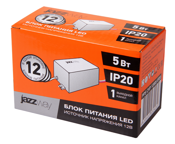 Купить Jazzway Драйвер PPS CVP 12005 IP20 5w (12шт мин.отгрузка) .1032423