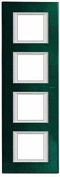 Купить BT Axolute Малахит Рамка 2+2+2+2 мод прямоугольная (надпись вертикально) HA4802/4VS