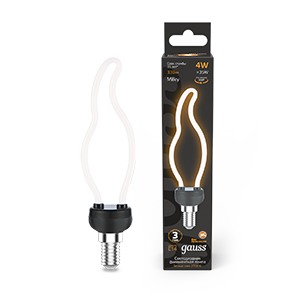 Gauss Лампа Filament Artline CT35 4W 330lm 2700К Е14 milky LED 1000801104