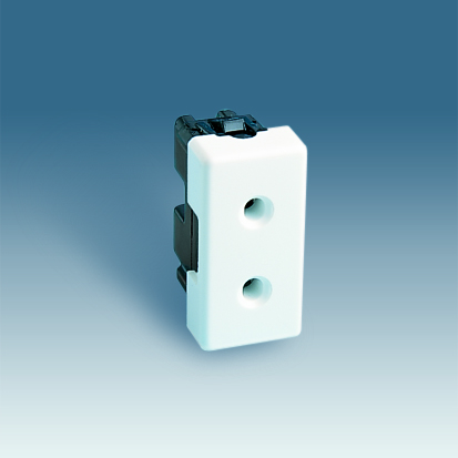 Simon 27 Мех Белая Розетка без заземления 2P, узкая, 16А 250В 27431-64