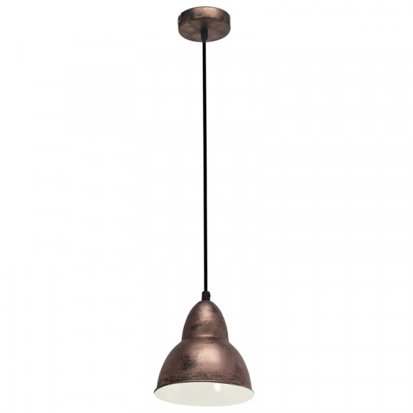 Eglo Подвес TRURO, 1х60W (E27), Ø155, H1100, сталь, медный состаренный 49235