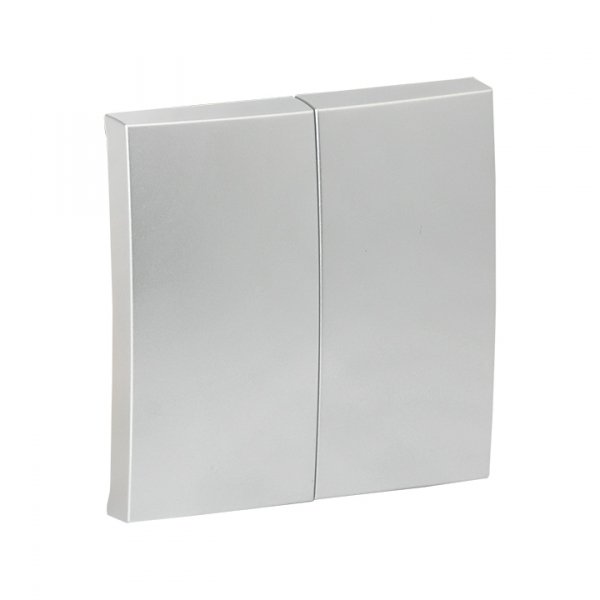 EKF PROxima Валенсия лицевая панель выключателя 2-кл. 10А сталь