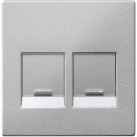 Купить SE Merten SM Алюминий Центральная плата 2-ая для модулей штепсельных разъемов с пылезащ. шторками MTN4562-0460