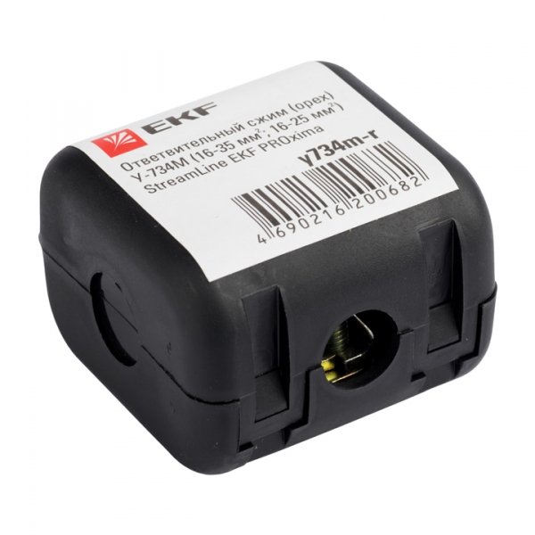 EKF PROxima Ответвительный сжим (орех) У734М (16-35 мм2; 16-25 мм2) розничный стикер StreamLine