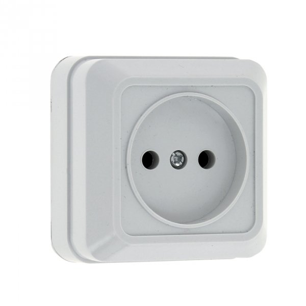EKF PROxima Рим Розетка 1-местная 10А без заземления белая
