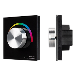 Arlight Панель SMART-P8-RGB-G-IN Black (12-24V, 3x4A, Rotary, 2.4G) (IP20 Пластик, 5 лет) 033763