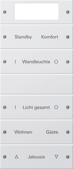 Gira Набор клавиш 5-местный Plus (2+3),  ГРАВИРОВКА 221527