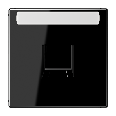 JUNG Плата (фиксация защёлкиванием) для одного модуля с полем для надписи термопласт черный LS1969-1NAWESW