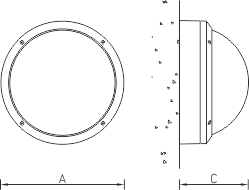 Купить СТ DAMIN L LED 40 HFD silver 4000K светильник