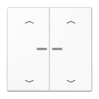 JUNG Клавиша для KNX кнопки, 2 группы, с окошком и символами"стрелки" дюропласт белый LS102KO5PWW