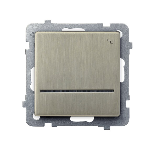 Ospel Sonata Медь (Новое серебро) Переключатель (сх.6) 1-клавишный с подсветкой, без рамки, ŁP-3RMS/m/44