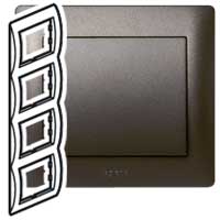 Купить Legrand Galea Life Темная Бронза Рамка 4-я верт 771208