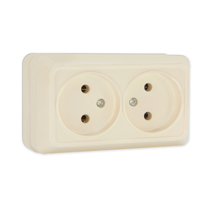 UNIVersal "Олимп" Розетка "Слоновая кость" 2-ая б/з Б-О0102