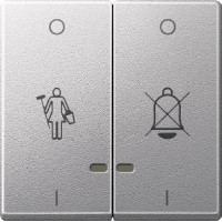 Купить SE Merten SM Алюминий Клавиши "перечеркнутый звонок","горничная" с подсветкой MTN3429-0460