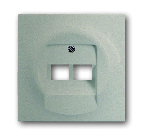 ABB BJE Impuls Шампань Накладка 2-ой ТЛФ и комп розетки наклонной (мех214/15/17) 2CKA001753A9038