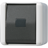 JUNG Кнопка без фиксации, однополюсная с НО контактом для накладного монтажа IP44 831W