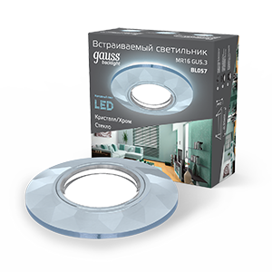 Gauss Светильник Backlight BL057 Круг Гран. Кристалл/Хром, Gu5.3, LED 4100K