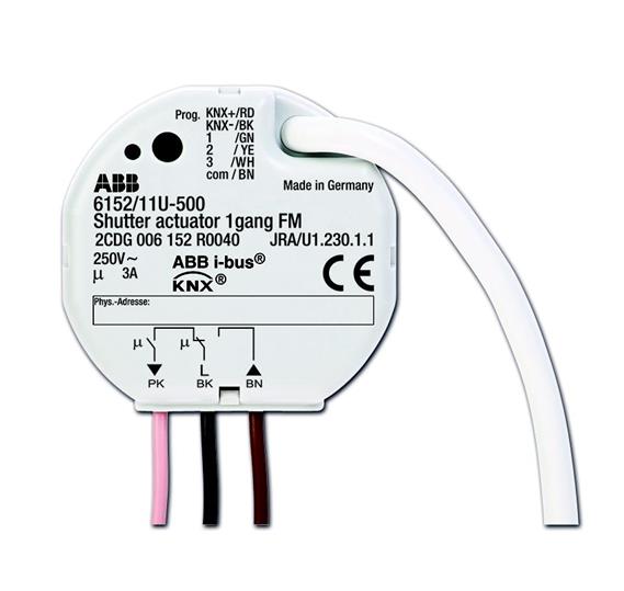 ABB 6152/11 U-500 Жалюзи активатор, 220В, 1-канальный, скрытый монтаж 2CKA006152A0040
