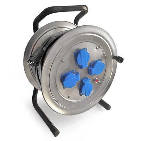 Удлинитель ТМ Союз сил. на металл. катушке с 4 гн. 3700 Вт з/к КГ IP-44 30м 481S-3903.