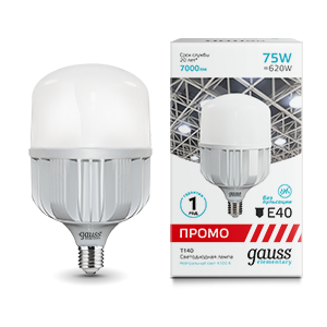 Gauss Лампа Elementary T140 75W 7000lm 4100K E40 Promo LED 60428