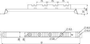 Купить SE Нижняя опора для вертикальных шин 600 NSYAS600