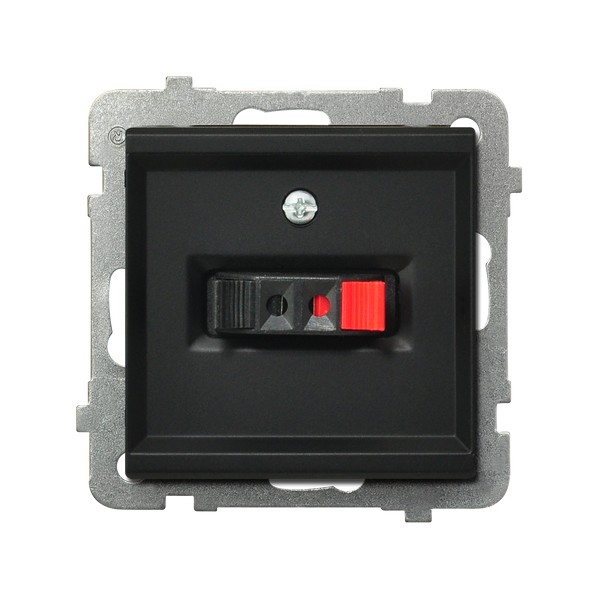 Ospel Sonata Черный металлик Розетка аккустическая 1-я, без рамки GG-1R/m/33