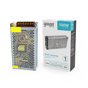 Gauss Блок питания Basic 12V 100W IP20 1/50 BT505