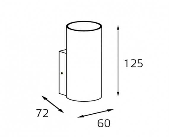 Купить ITALLINE DANNY W1 black светильник настенный