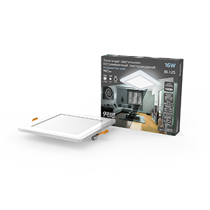 Gauss Светильник Backlight кв 12+3W 960lm 4000K 180-265V IP20 монт Ø170 190*190*31мм 3 реж LED BL125