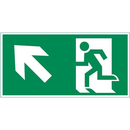 Varton пиктограмма "ФИГУРА / СТРЕЛКА ВЛЕВО ВВЕРХ" 400х200мм для аварийно-эвакуационного светильника Vault V5-EM03-60.013.017