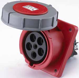 Купить DEKraft Розетка щитовая 435 3Р+РЕ+N 63А 380В IP67 РЩ-102