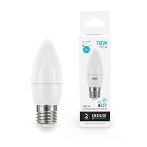 Gauss Лампа Elementary Свеча 10W 750lm 4100K E27 LED 30220