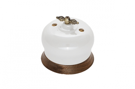 BIRONI Фаберже Керамика Перламутр Выключатель проходной 1-кл B2-201-010/18