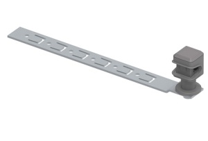 OSTEC Держатель КЛИК круглого проводника на пластине под черепицу L-415, гор. цинк