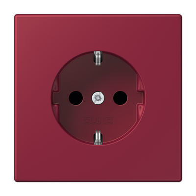 JUNG LS 990 Le rubis(4320M) Розетка с/з с защитными шторками, безвинт. зажим LC1520KI4320M